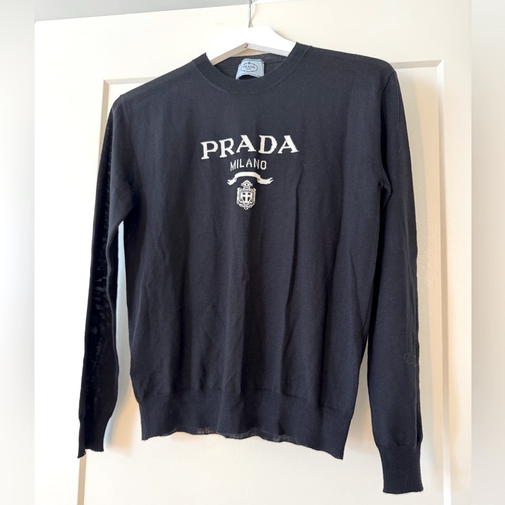 Prada superfine wool crew-neck sweater